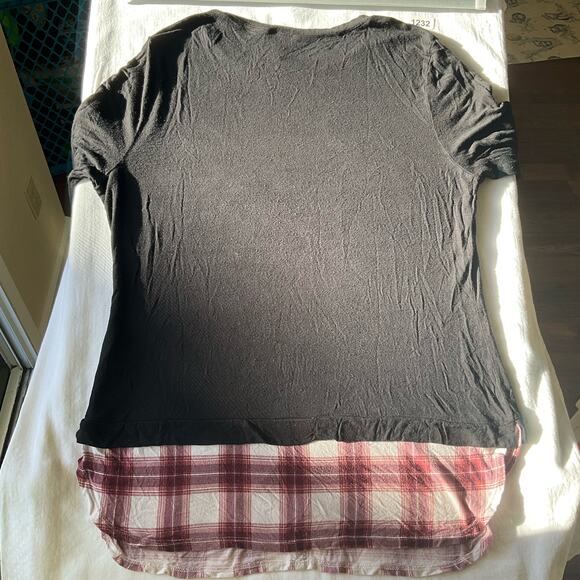 Como Vintage Women’s Long Sleeve Screw Neck T-shirt size L, Black & Red - Picture 9 of 9